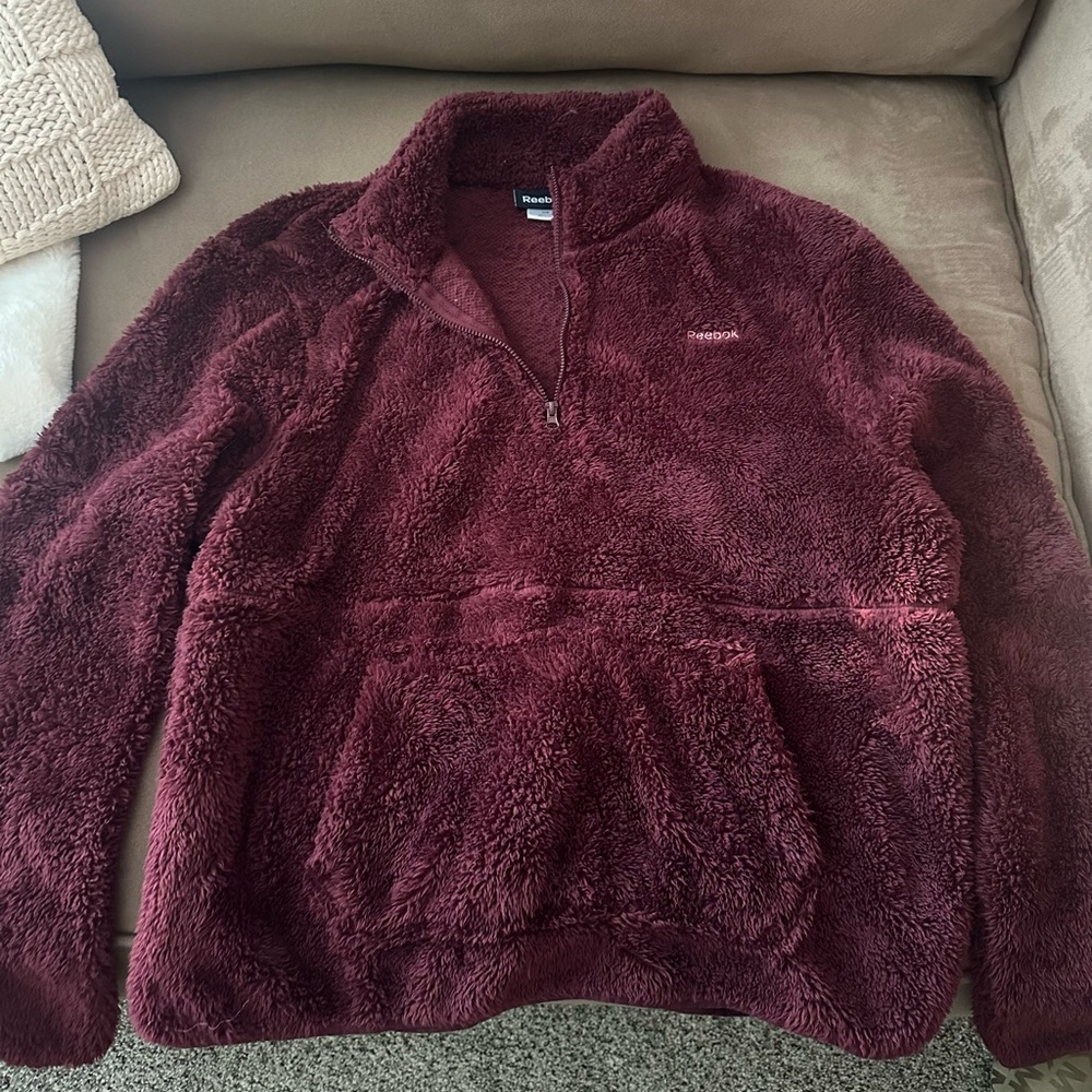 Reebok Burgundy Fleece Pullover